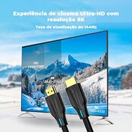 Cabo HDMI 2.1 Vention Premium 2m: Imersão Total em 8K para PS5, Gamer e TV - imagem 3