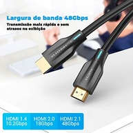 Cabo HDMI 2.1 Vention Premium 2m: Imersão Total em 8K para PS5, Gamer e TV - imagem 5