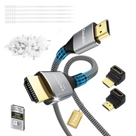 Cabo HDMI 8K Certificado (2 Unidades) - 48Gbps, Ultra HD, 8K@60Hz, 4K@120Hz, eARC, HDR, PS5, Xbox - imagem 1
