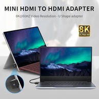 Adaptador Mini HDMI para HDMI 2.1 8K 180° + USB-C 10Gbps - Duttek (Pacote com 4) - imagem 3