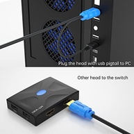 Cabo HDMI KVM USB 2 em 1 MT-VIKI 1.8M: Conexão Simplificada e Versátil - imagem 5