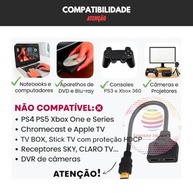 Duplicador HDMI Splitter Y: 1 Entrada Macho para 2 Saídas Fêmeas - Expanda sua Imagem! - imagem 4