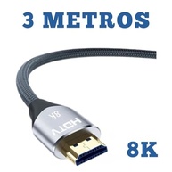 Cabo HDMI 2.1 8K Ultra HD 3m: Imersão Total em Jogos e Filmes | Nylon Reforçado, HDR, eARC, Dolby Vision/Atmos - imagem 3