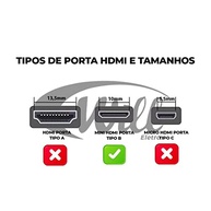 Cabo Mini HDMI para HDMI 2.0b 4K HDR 3M - Conexão Profissional e Imagem Incrível - imagem 3