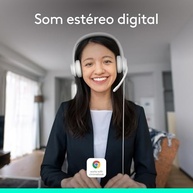 Headset com fio USB Logitech H390 com Almofadas Confortáveis, Controles de Áudio Integrado e Microfone com Redução de Ruído - Preto - imagem 2