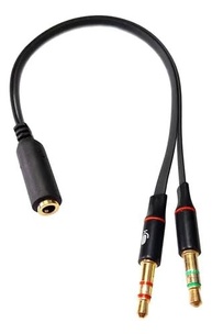 Adaptador P3 Fêmea para 2x P2 Macho: Conecte seu Headset em PC e Notebook! - imagem 3