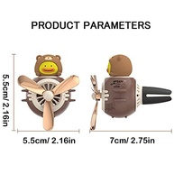 Kit 2 Aromatizadores de Carro Piloto Urso Fofo: Difusor Hélice Divertido e Perfumado (Gato + Coelho) - imagem 3