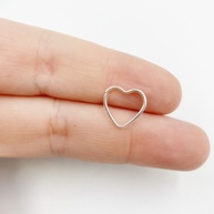 Piercing Prata 925 Coração: Nariz & Helix - imagem 2
