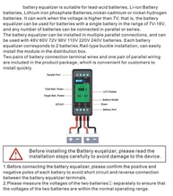 Heltec 12V Balançador de Bateria Ativo 10A: Potencialize suas Baterias Lipo/Lifepo4 e Ácido-Chumbo com LCD - imagem 5