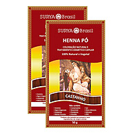 Henna Surya Brasil Castanho: Kit 2un para Cabelos Incríveis - imagem 1