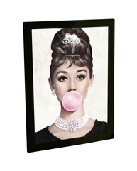 Quadro Decorativo Audrey Hepburn - Estilo Chiclete Chique em Alta Qualidade - imagem 1