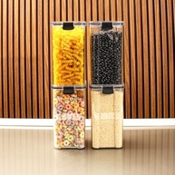 Kit 4 Potes Herméticos 1,5L - BPA Free, para Organização de Cozinha e Armazenamento de Alimentos - imagem 2
