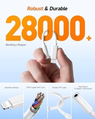 Adaptador Lightning para P2 (3.5mm) Apple MFi - Som Hi-Fi e Compatibilidade Total - imagem 3