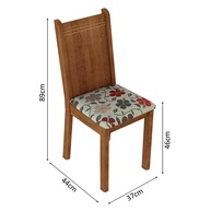 Kit 4 Cadeiras de Jantar Madesa: Rustic & Hibiscos - imagem 2