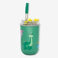 Copo Neo com Canudo 300 ML Estampado Dinossauro - Hidratação Divertida para Crianças - imagem 5