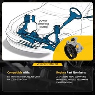 Bomba de Direção Hidráulica 21-341 para Mercedes-Benz C300 2008-2010 V6 3.0L com Polia - imagem 4