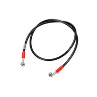 Mangueira de Freio Hidráulico para Moto 110cm - Aço Inox Trançado 10mm ID (Preto) - imagem 1
