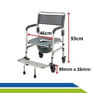 Cadeira de Banho Higiênica em Alumínio Dobrável Desmontável - Segurança e Conforto para Idosos e Adultos até 135kg - imagem 3