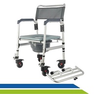 Cadeira de Banho Higiênica em Alumínio Dobrável Desmontável - Segurança e Conforto para Idosos e Adultos até 135kg - imagem 4