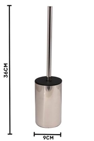 Escova Sanitária Luxo Fino Inox Cromado - Moderna, Higiênica e Durável - imagem 3