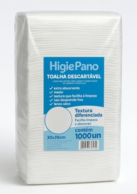 Lenço Multiuso HigiePano 1000 Unidades - Toalha Descartável Macia e Absorvente para Limpeza e Higiene - imagem 1