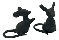Park Hill Collection - Par de Ratos de Ferro Fundido Decorativos para Mesa e Queijos - imagem 2
