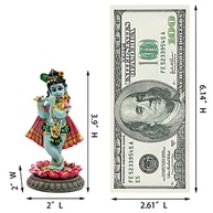 Estátua de Krishna 10 cm - Ídolo Hindu para Templo, Altar e Decoração Espiritual - imagem 4