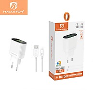 H'maston Y28-1: Carregador Turbo 2 USB com Cabo V8 - imagem 1