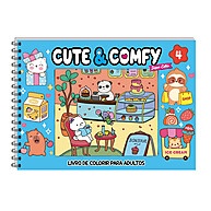 Kit Colorir Cute & Comfy: 2 Livros Holográficos - imagem 2