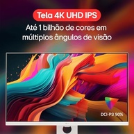 Monitor LG MyView Smart - Tela IPS 27", WebOS, ThinQ Home, Air Play, Screen Share, Bluetooth, – 27SR73U-W - imagem 3
