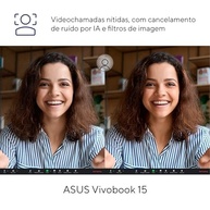 Notebook ASUS Vivobook 15, Intel Core i5, 8 GB, 256 GB SSD W11 Home, 15.6'' FHD, Cool Silver - X1504VA-NJ1738W - imagem 5