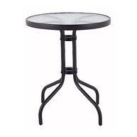 Mesa Redonda com Vidro Temperado 60x70cm Preto Just Home Collection - Modernidade e Durabilidade - imagem 4