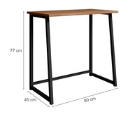 Escrivaninha Dobrável Fit Preto/Canela - Mesa Compacta para Home Office e Estudos - imagem 4