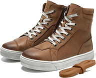 BORLENI Botas de mota homem sapatilhas de motocicleta casuais antiderrapantes, botas moto zona tornozelo reforçado sapatilhas de motocross preto 40-46 - imagem 1