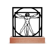 Escultura de Mesa Homem Vitruviano 25x26cm - Arte Inspiradora para Decoração Moderna - imagem 3
