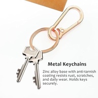 Pacote com 2 chaveiros de metal - porta-chaves para homens e mulheres, conjunto organizador de chaves preto e dourado, localizador de chaves de carro doméstico - imagem 3