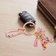 4 peças chaveiros de metal para mulheres e homens, chaveiro organizador de clipe para carro doméstico, acessórios de chaveiro cortado, Misto, Adult - imagem 3