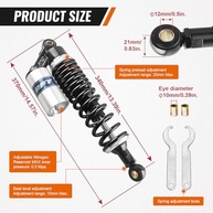 Amortecedores Traseiros Ajustáveis 340mm para Yamaha, Honda, Suzuki e Kawasaki - Performance e Conforto - imagem 5