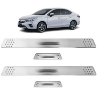 Soleira Cromada Escovada Personalizada Honda City 2010-2023 | Antiderrapante - imagem 1