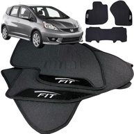 Jogo de Tapete Borracha Automotivo Honda New Fit 2009-2014 - 3 Peças Inteiriço com Logo Bordado Impermeável W8 Acessórios - imagem 2