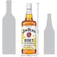 Jim Beam Honey Bourbon: Doçura e Sabor Único 1L - imagem 1
