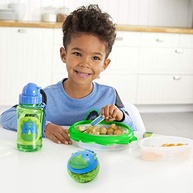 Skip Hop Recipiente de Lanche Dinossauro - Prato Infantil com Tigela Dividida e Treinamento para Refeições - imagem 3