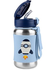 Skip Hop Copo Infantil com Canudo - Garrafa de Aço Inoxidável Spark Foguete - imagem 4