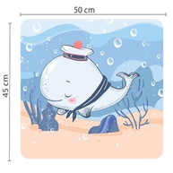 Adesivo Antiderrapante Infantil Banheiro Baleia Mar 50x45cm - Segurança e Diversão na Hora do Banho - imagem 4