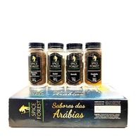 Kit com 4 Temperos Linha Premium: Pimenta Síria, Hortelã, Zaatar e Cominho Pó - Frasco de Vidro Spice Forest - imagem 1