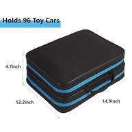 Estojo Organizador Premium 96 Carrinhos Hot Wheels e Matchbox - Preto/Azul - imagem 4