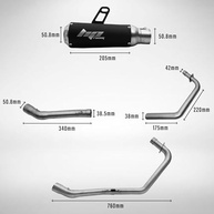 Ponteira Escapamento Esportivo Full GP HP Racing Inox para CB 300F Twister 2023-2025 - imagem 4