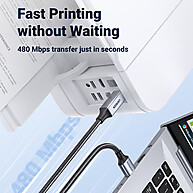 Cabo USB para Impressora: Canon, Epson, HP - imagem 2