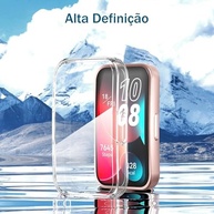 Kit 2 Películas Protetoras HAOZHI para Huawei Band 10, 9 e 8 - Proteção Total e Design Elegante (Preto + Transparente) - imagem 5