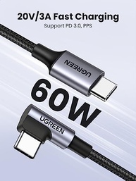 huawei-para-rapido-a-ipad-cabo-pd-angulo-mais-reto-samsung-usb-e-carregamento-ugreen-60w-c-2m-a